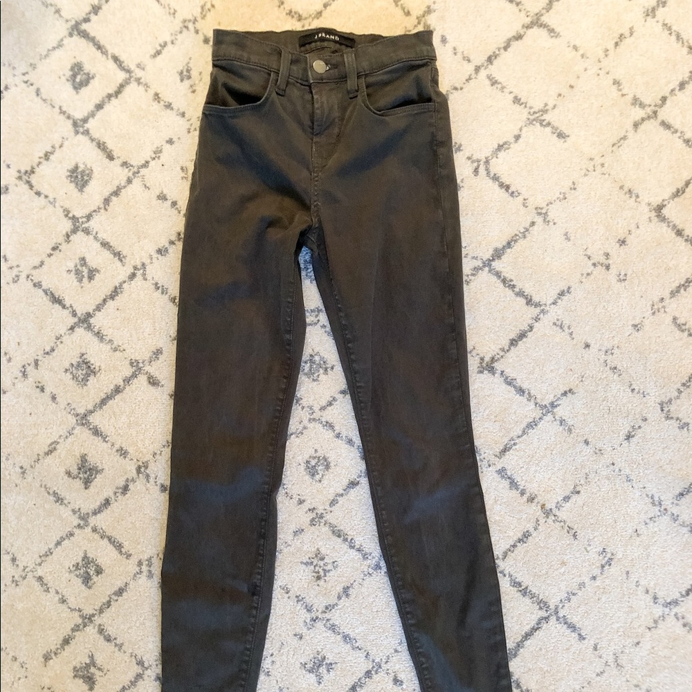 JBRAND high rise hunter green jeans